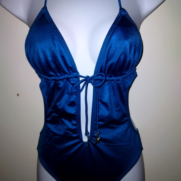Billabong Other - EUC Metallic Blue Billabong One Piece Cutout Swimsuit 🩱